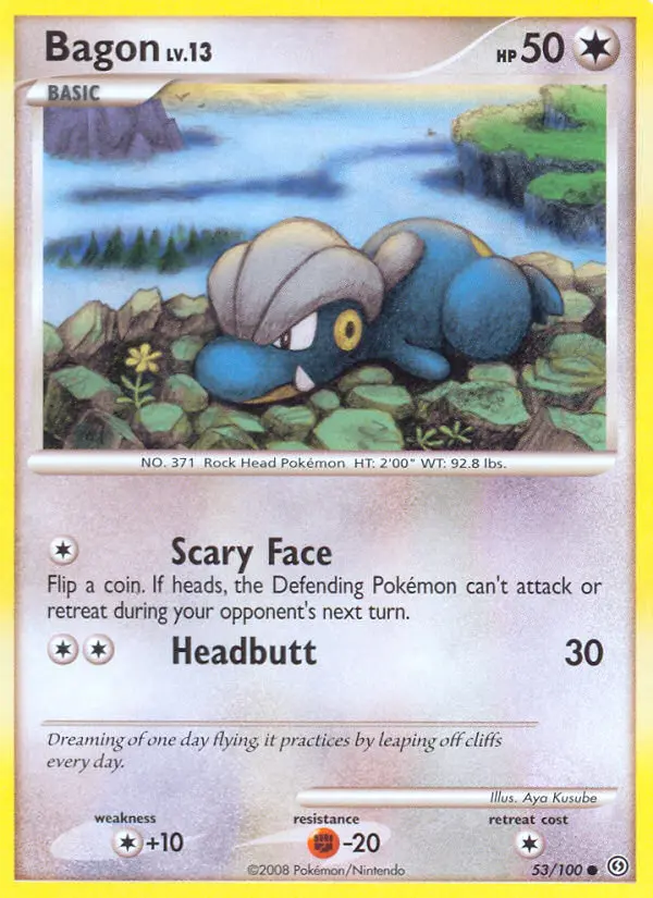 Bagon, Pokémon card