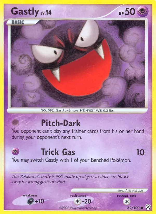 Gastly, Pokémon card
