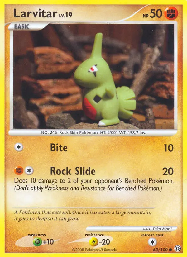 Larvitar, Pokémon card