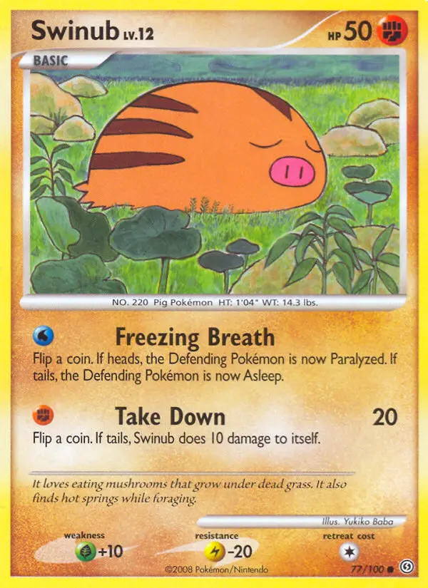 Swinub, Pokémon card