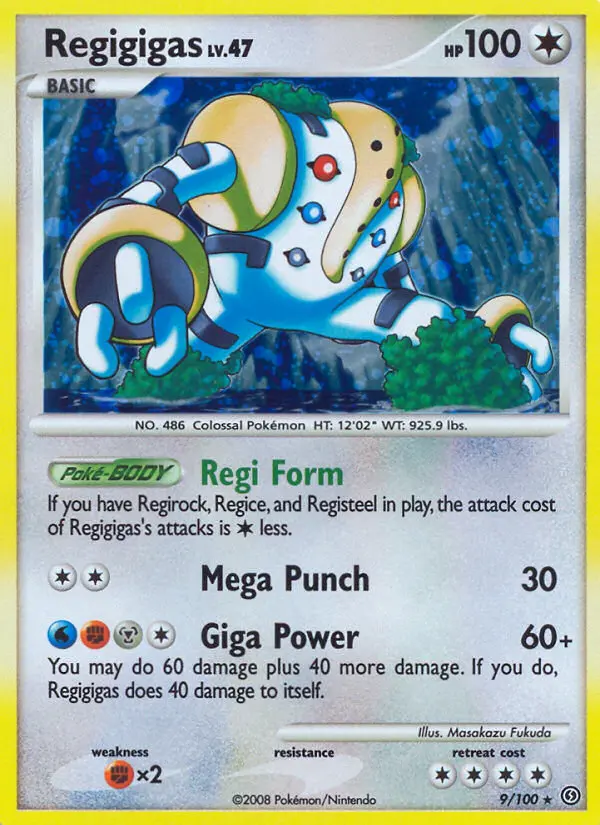 Regigigas, Pokémon card