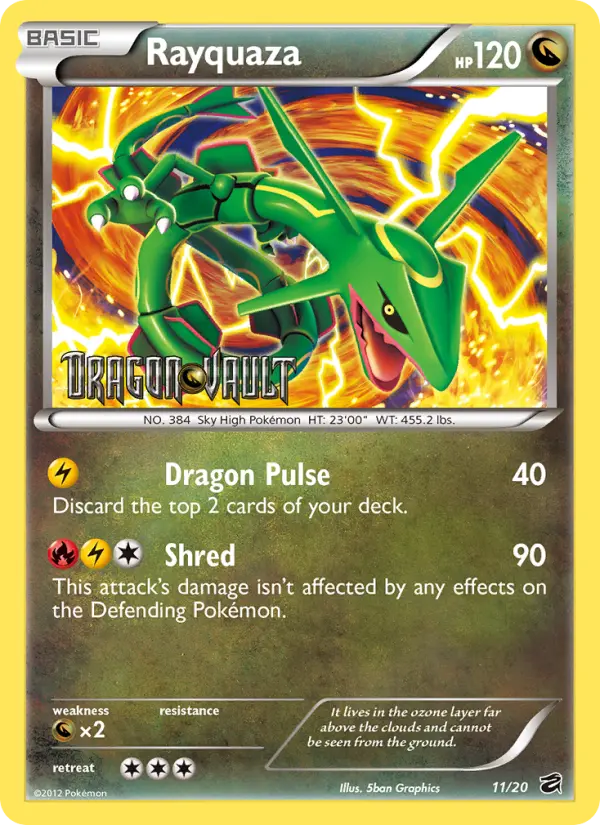Rayquaza, Pokémon card