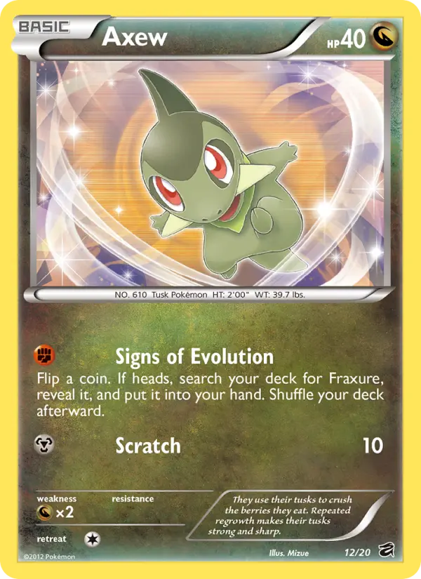 Axew, Pokémon card