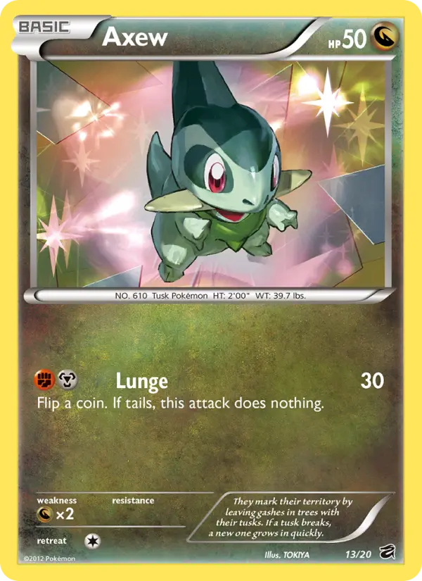 Axew, Pokémon card
