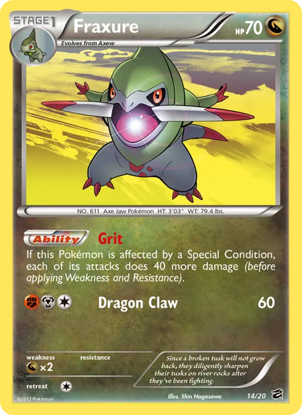 Fraxure, Pokémon card