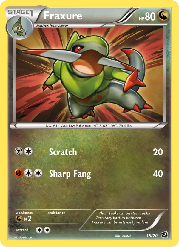 Fraxure, Pokémon card