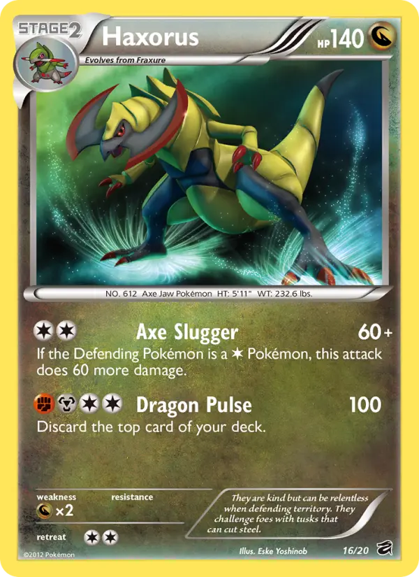 Haxorus, Pokémon card