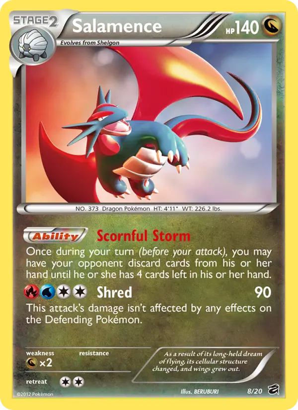 Salamence, Pokémon card