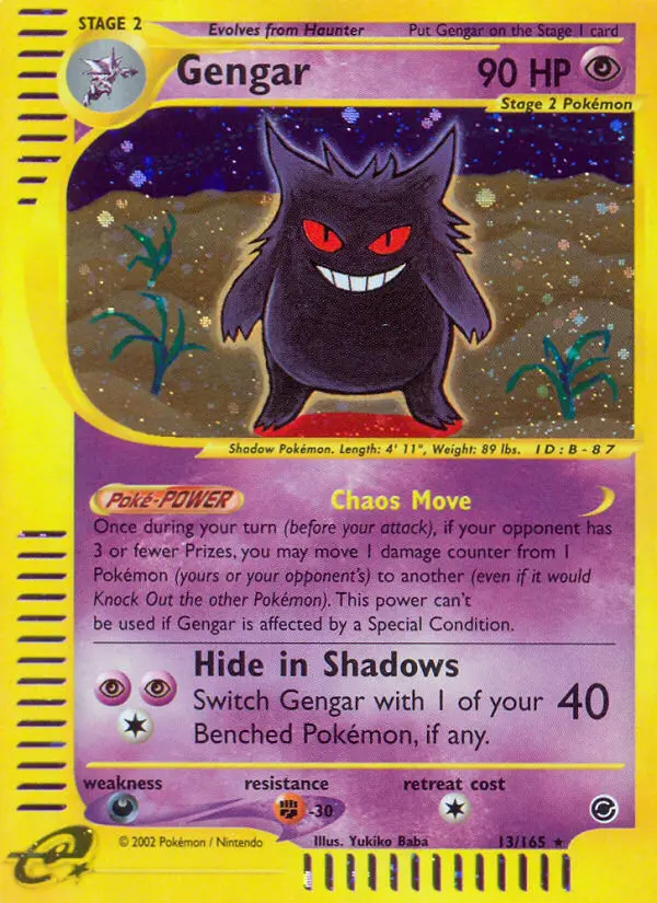Gengar, Pokémon card