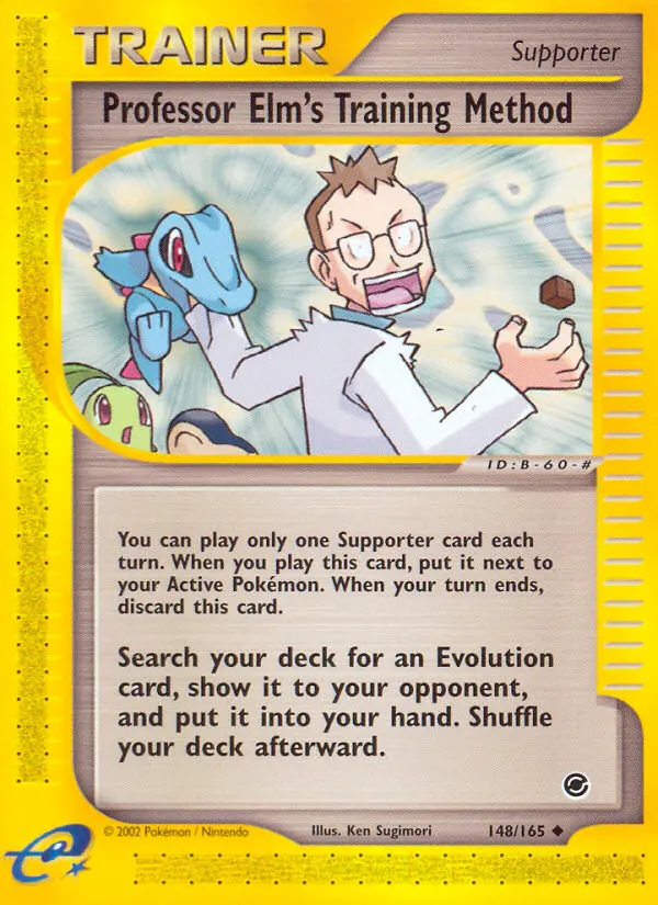Professor Elm's Training Method, Pokémon card