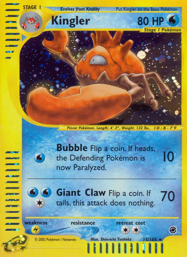 Kingler, Pokémon card