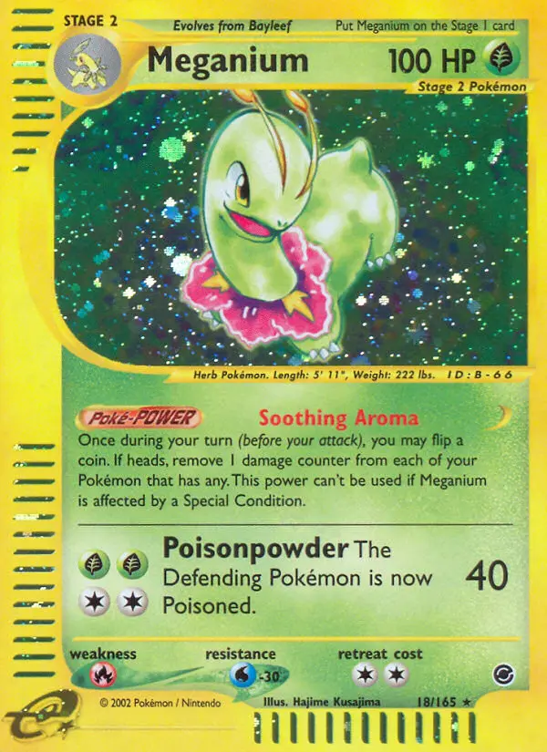 Meganium, Pokémon card