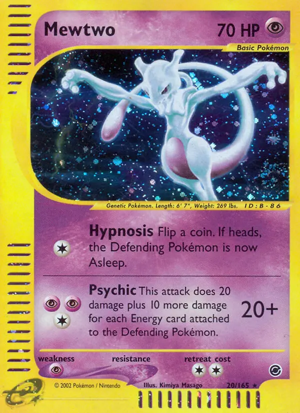 Mewtwo, Pokémon card
