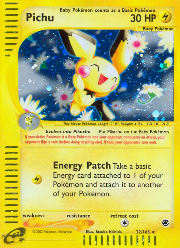 Pichu, Pokémon card
