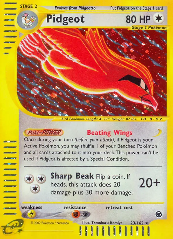 Pidgeot, Pokémon card