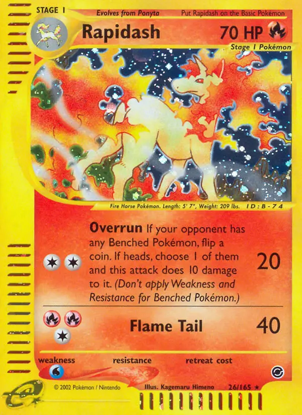 Rapidash, Pokémon card