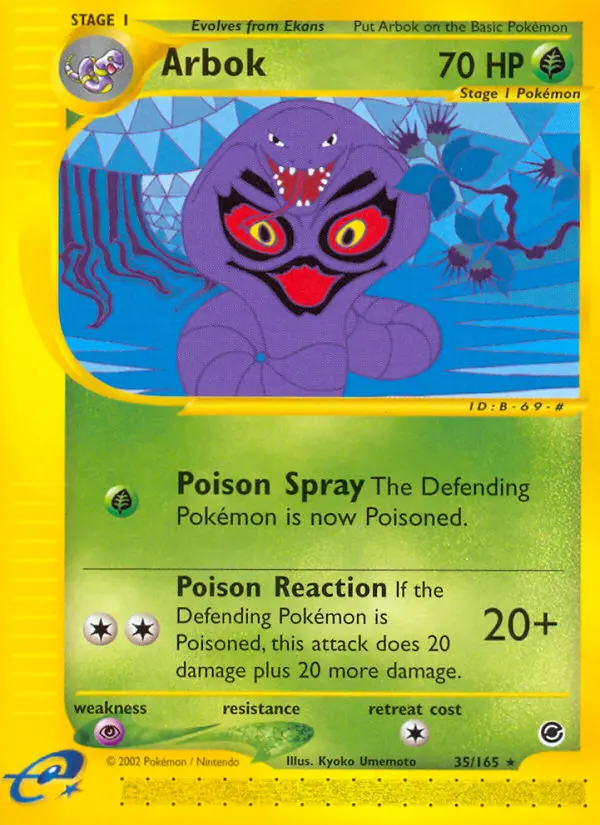 Arbok, Pokémon card