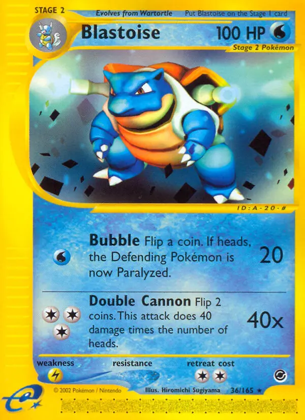 Blastoise, Pokémon card