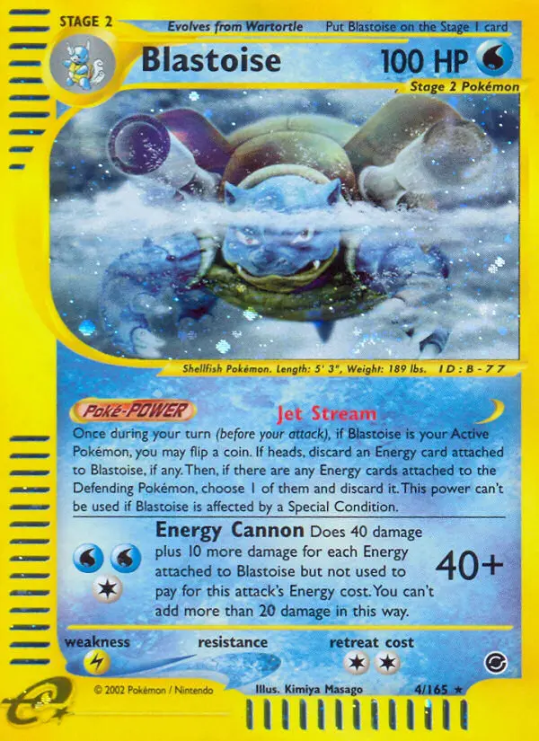 Blastoise, Pokémon card