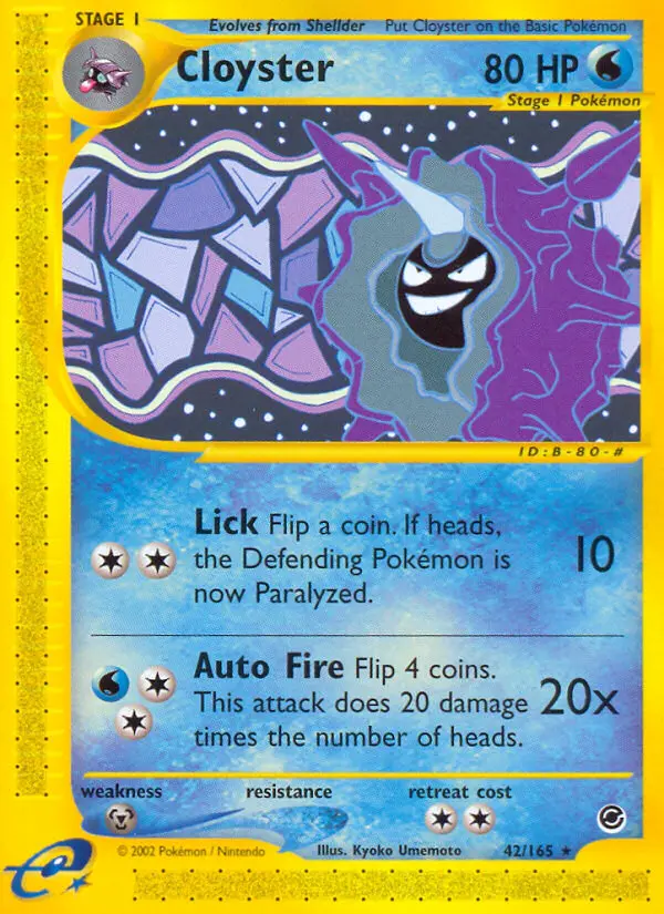 Cloyster, Pokémon card
