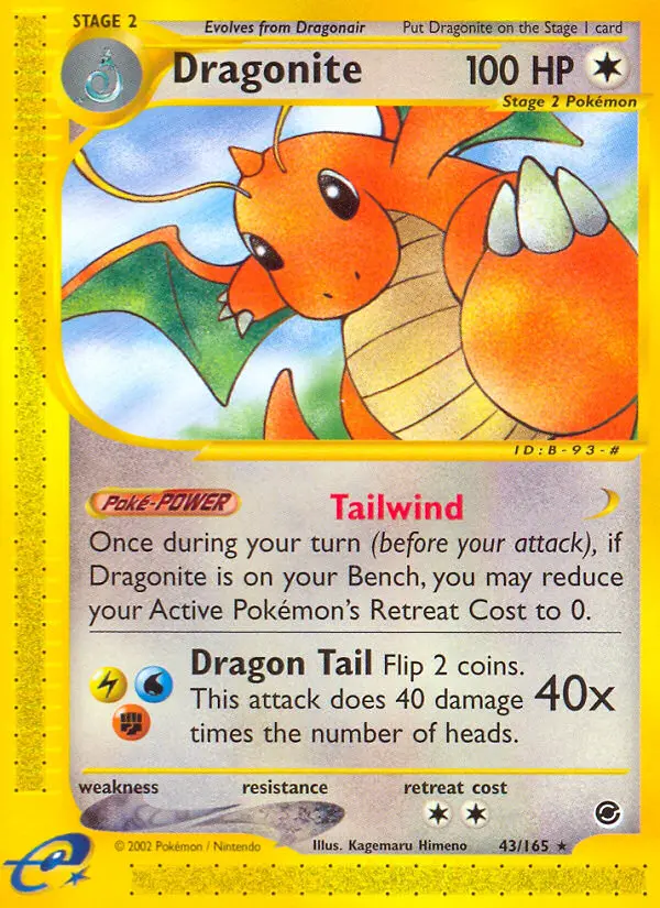 Dragonite, Pokémon card