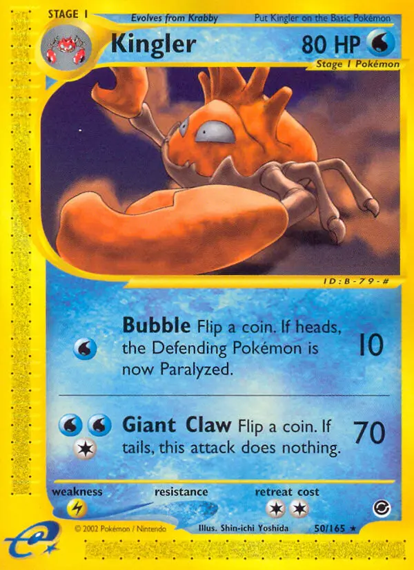 Kingler, Pokémon card