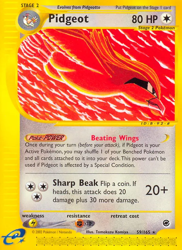 Pidgeot, Pokémon card