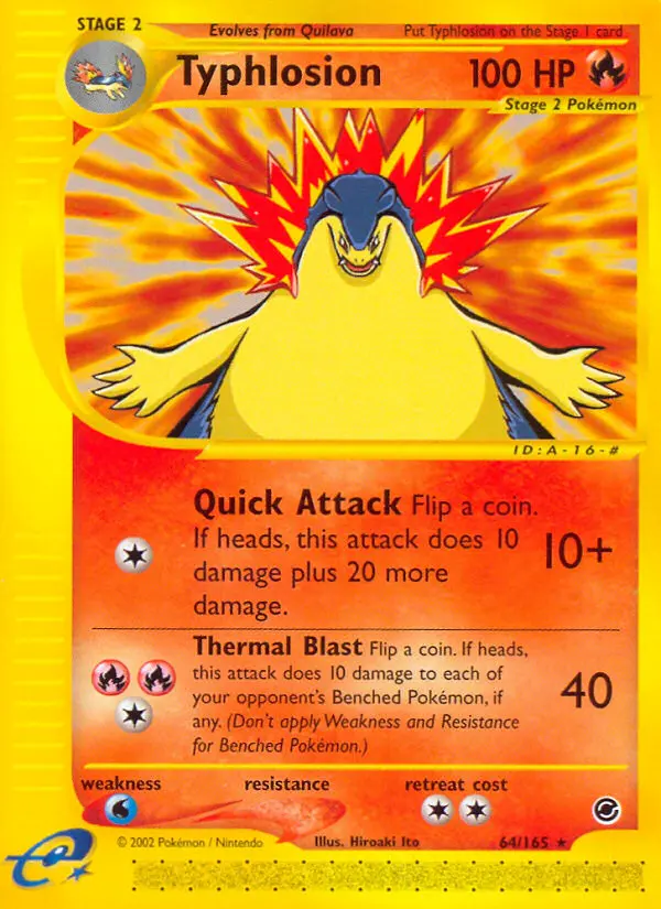 Typhlosion, Pokémon card