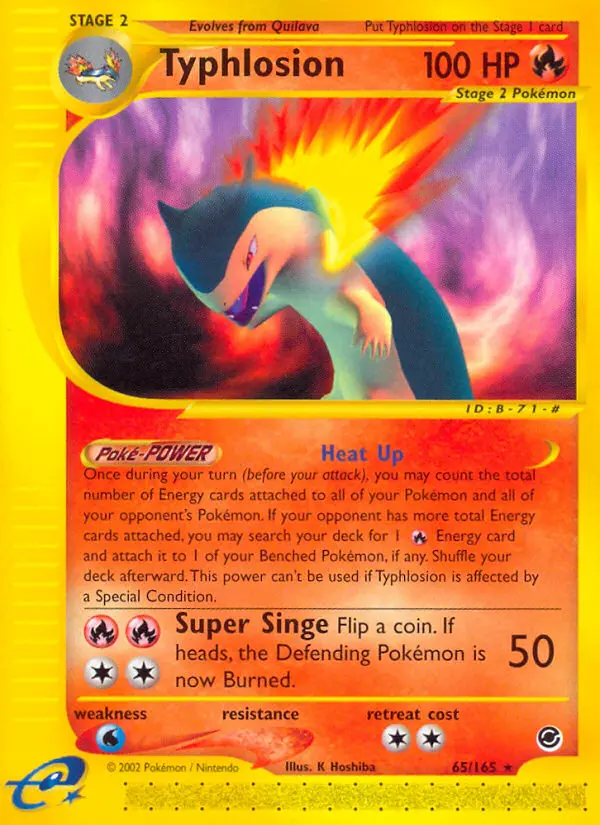 Typhlosion, Pokémon card