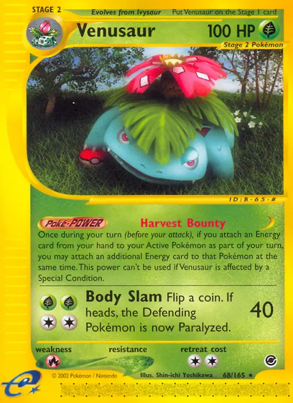Venusaur, Pokémon card