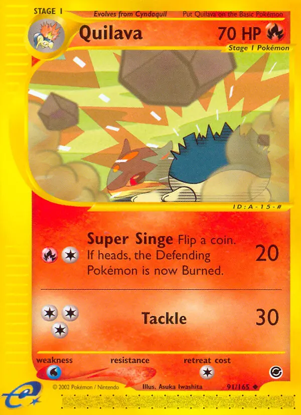 Quilava, Pokémon card
