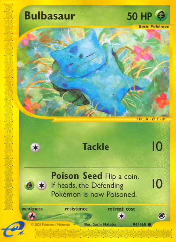 Bulbasaur, Pokémon card