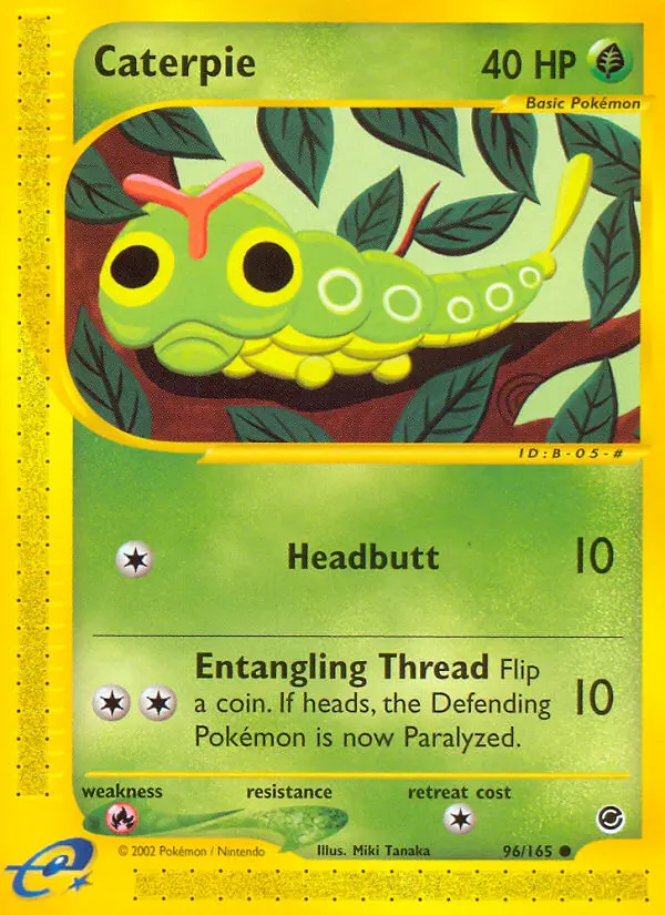 Caterpie, Pokémon card