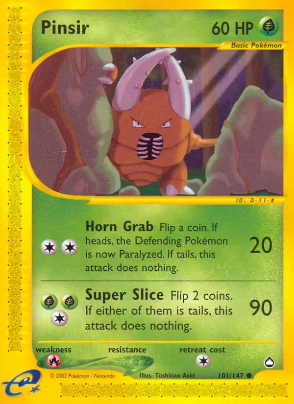 Pinsir, Pokémon card