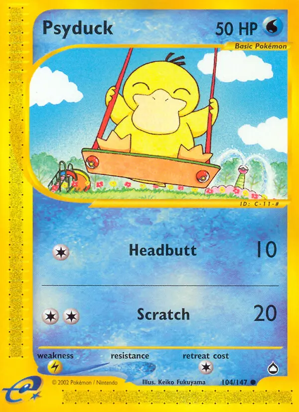 Psyduck, Pokémon card