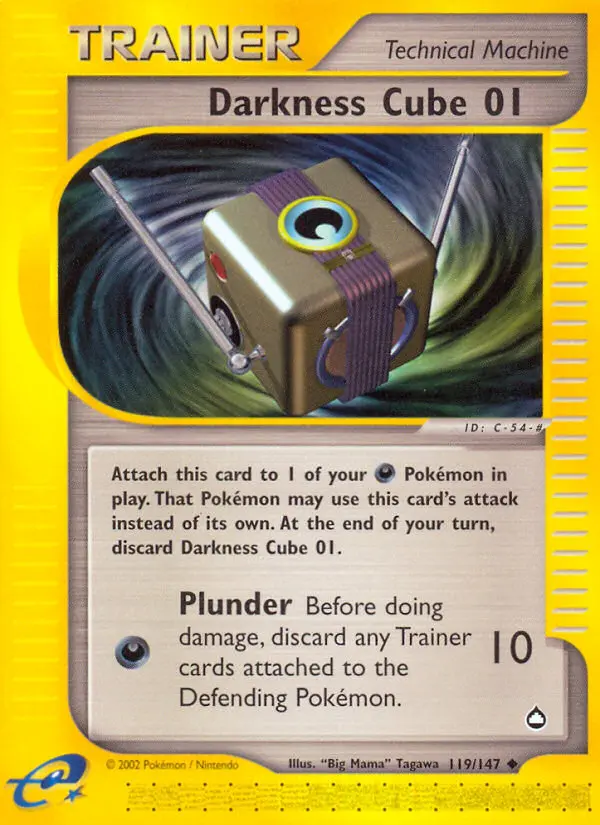 Darkness Cube 01, Pokémon card