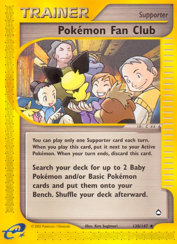 Pokémon Fan Club, Pokémon card