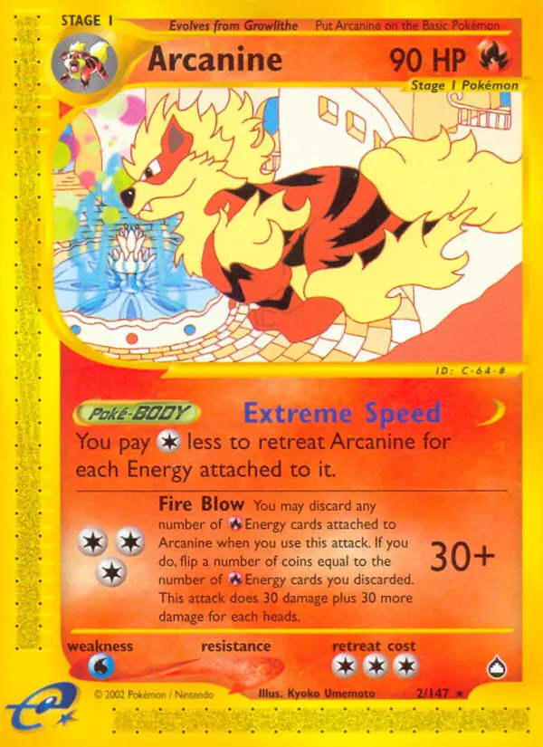 Arcanine, Pokémon card