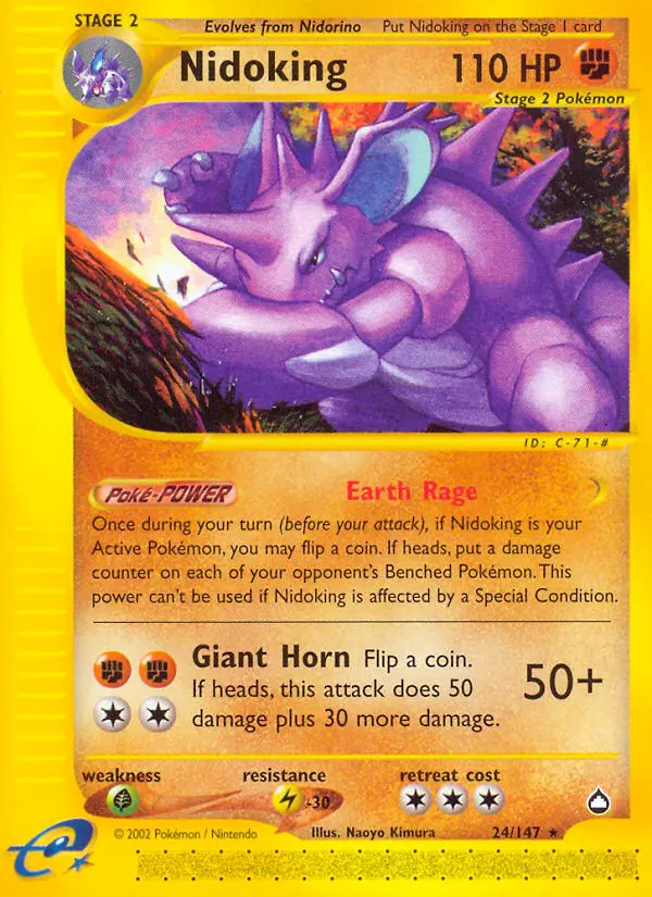 Nidoking, Pokémon card
