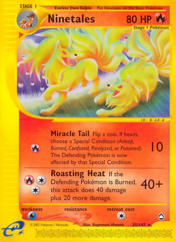 Ninetales, Pokémon card