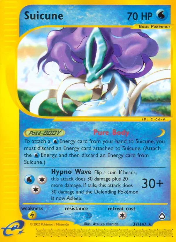 Suicune, Pokémon card