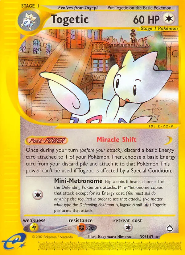 Togetic, Pokémon card