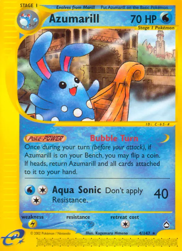 Azumarill, Pokémon card