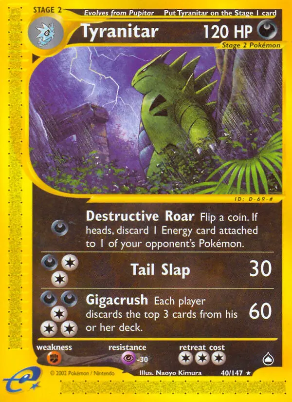 Tyranitar, Pokémon card