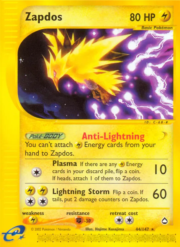 Zapdos, Pokémon card