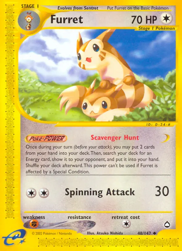 Furret, Pokémon card