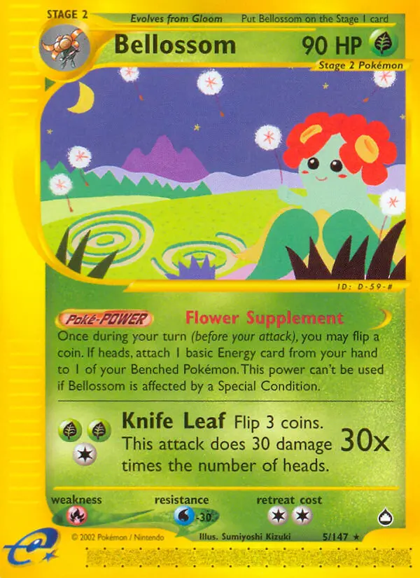 Bellossom, Pokémon card