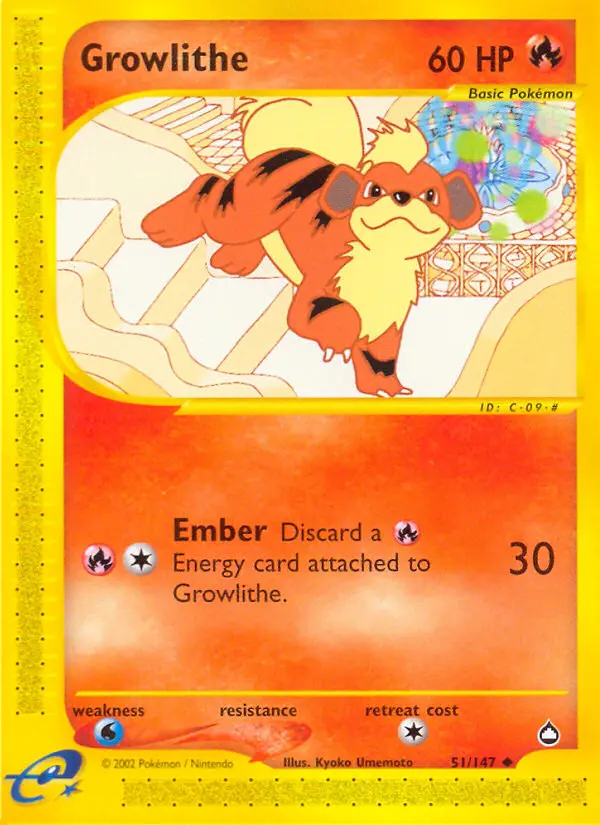 Growlithe, Pokémon card