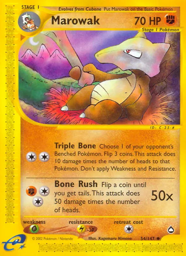 Marowak, Pokémon card