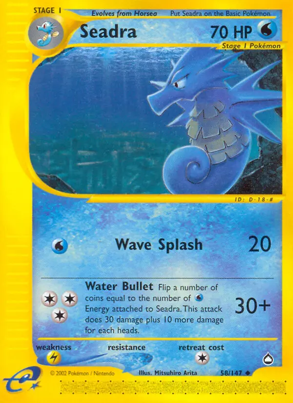 Seadra, Pokémon card